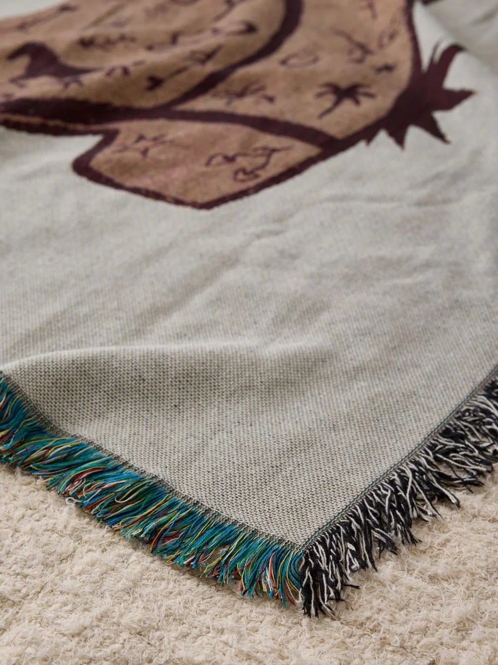 Tuft Luck UO Exclusive Doodle Boot Tapestry Throw Blanket